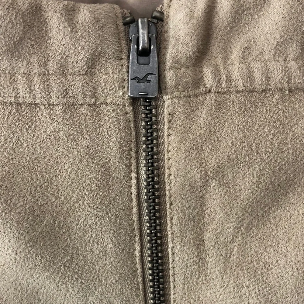 Hollister Tan Suede Skirt With Floral Cutouts